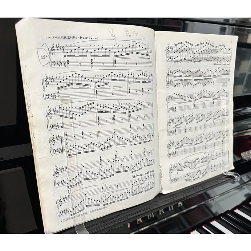 Transparent Piano Pressor Pressure Band Steel Book Fixed Presses Special Score Clip for Grand Electric Piano