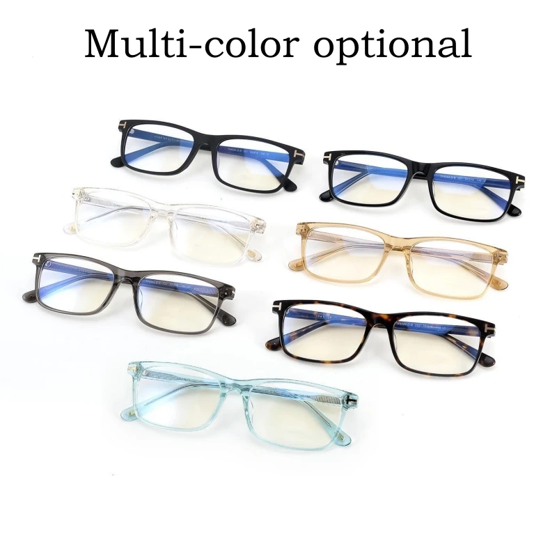 YIMARUILI Business Fashion Luxury Acetate Eyewear Retro Square Tom Optical Prescription Glasses frames For Men and Women TF5584