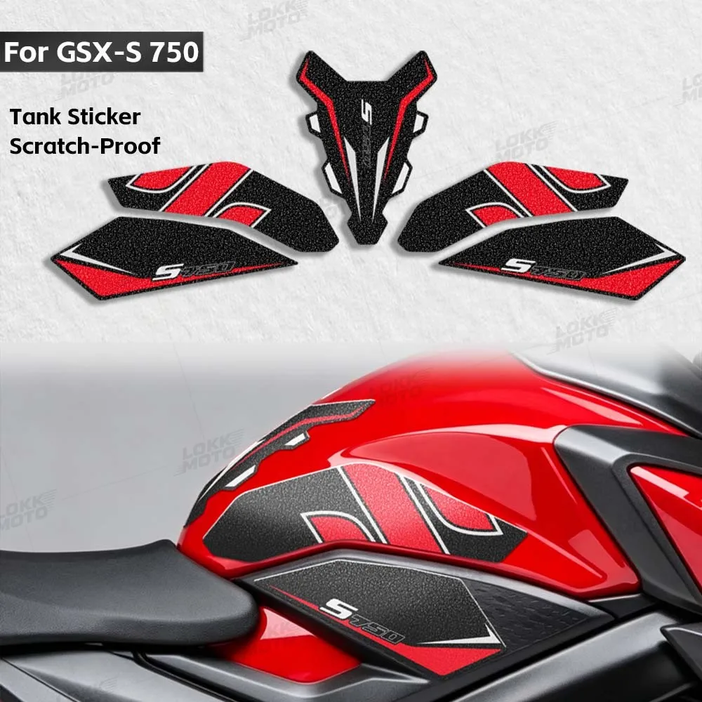 For GSX-S750 GSX S750 Z 2017-2021 GSXS750 gsxs 750 Waterproof Fuel Tank Stickers Kit Frosted Decorative Protection Accessories