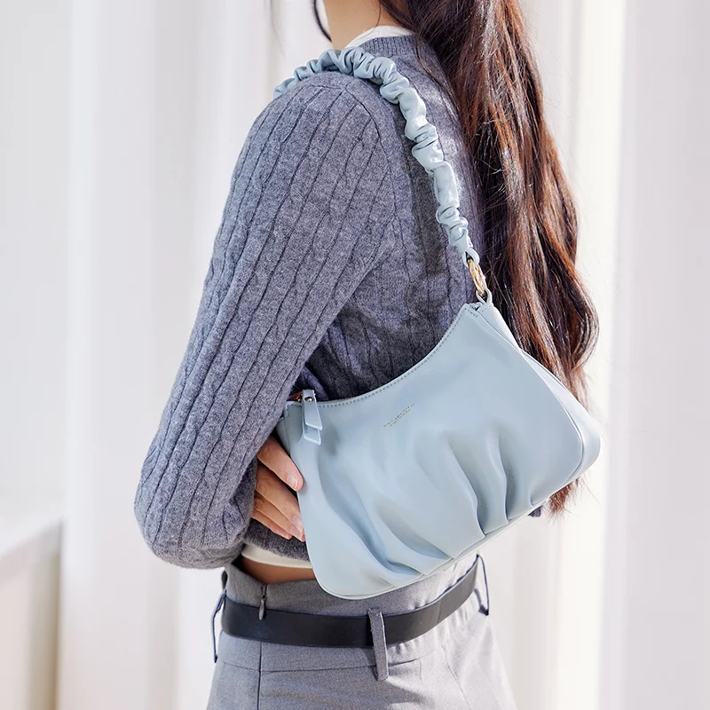 SEMIR-Sac à Main Aisselle pour Femme, Doux, Plissé, Nuage, Morandi, Simple Initié, Bandoulière, Nouveau, 2024