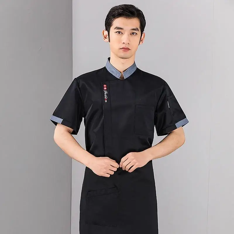 Chef Uniform For Men Women Jacket Cooking Clothes Kitchen Western Restaurante Hotel Pastry Chef Barbecue Restaurant Custom Logo