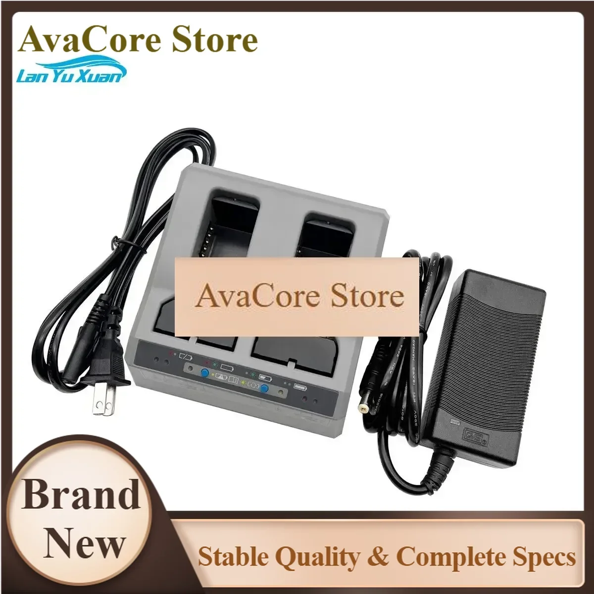 AvaCoreDual Slot Charger For Trimble R10 R8 S6 SPS985 GPS Battery Total Station EU/US Plug Two Slots Bay