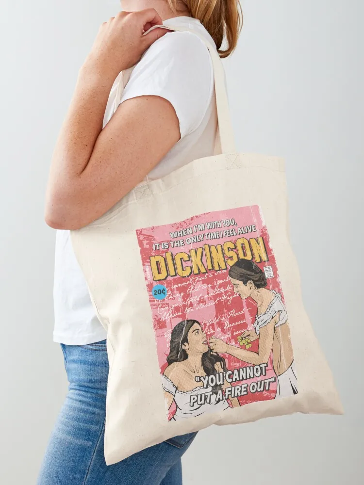 Dickinson: You cannot put a Fire out Tote Bag great bag Beach bag canvas tote bags Canvas Tote