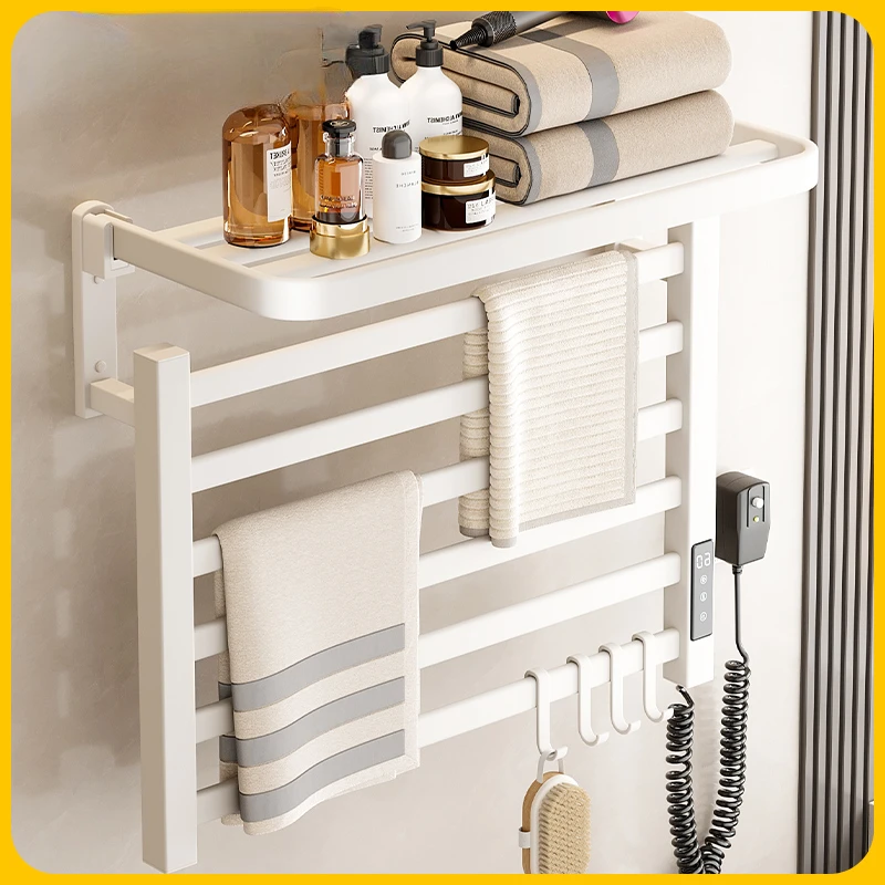 Electric Towel Rack Toilet Household Intelligent Electric Heating Dryer Rice Bathroom Home Bath Towel Rack No Punching