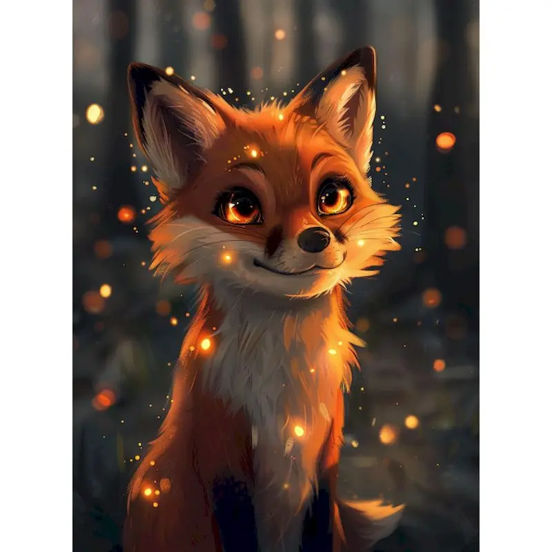 

GATYZTORY 60x75cm Paint By Numbers DIY Crafts Paintings On Number Fireflies and Foxes Picture On the Wall Unique Gift For Adults