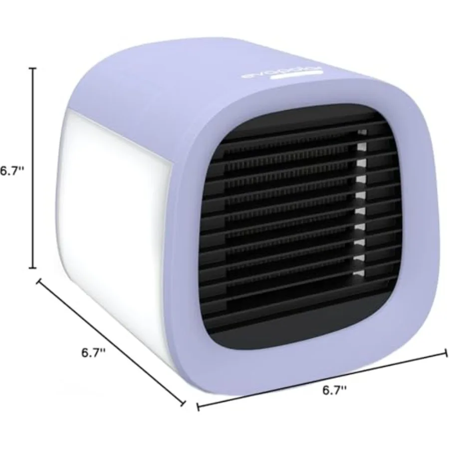 Portable AC Unit for desk and camping: mini evaporative air cooler in lavender color, lightweight and energy-efficient swamp co