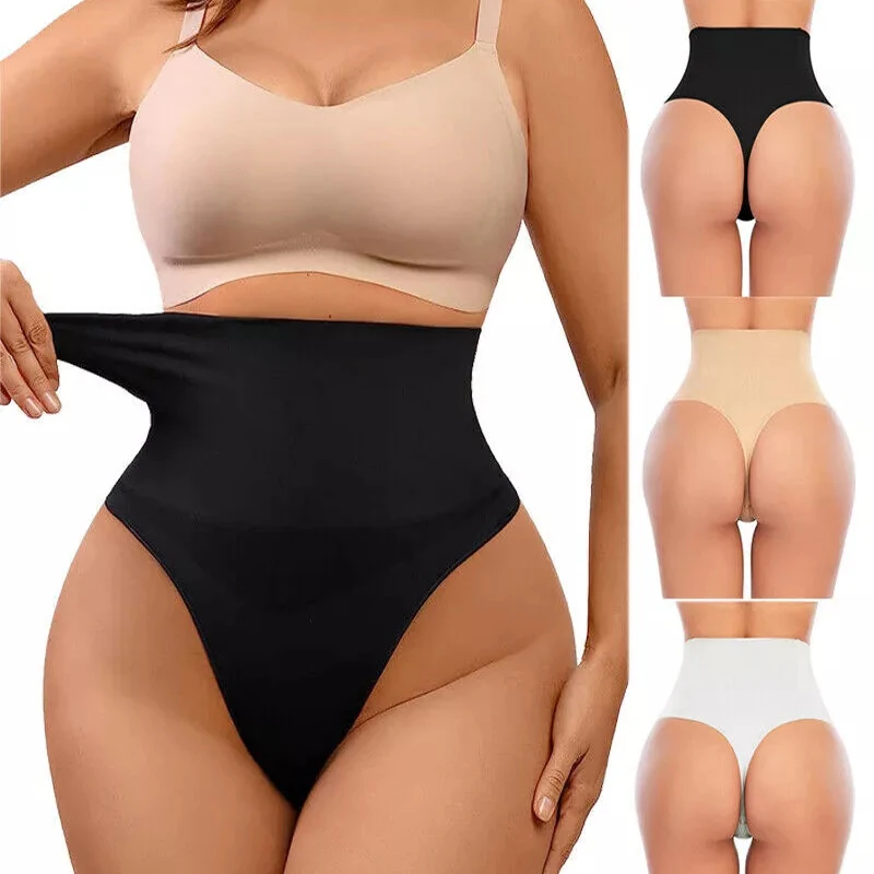 Women Sexy High Waist Thong Shaper Tummy Reducer Slimming Control Panties Butt Lifter Lingeries Shapewear