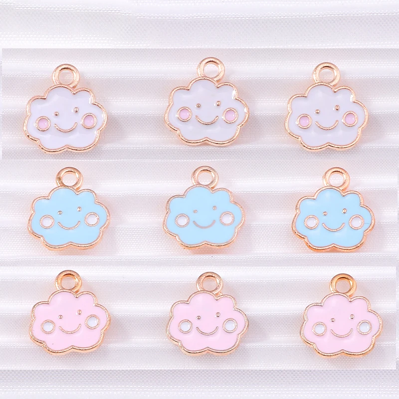 10 teile/los Cartoon Emaille Regenbogen Wolken Charms für Schmuck Machen Frauen Mode Tropfen Ohrringe Anhänger Halsketten DIY Handwerk Geschenk – Detail 24