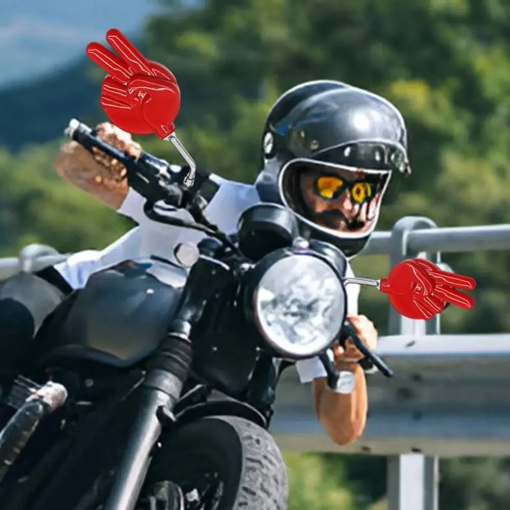 

Зеркало для мотоцикла с ножничной рукой, 8 мм, универсальное ножничное ручное зеркало по часовой стрелке, зеркало заднего хода с жестами перемоги