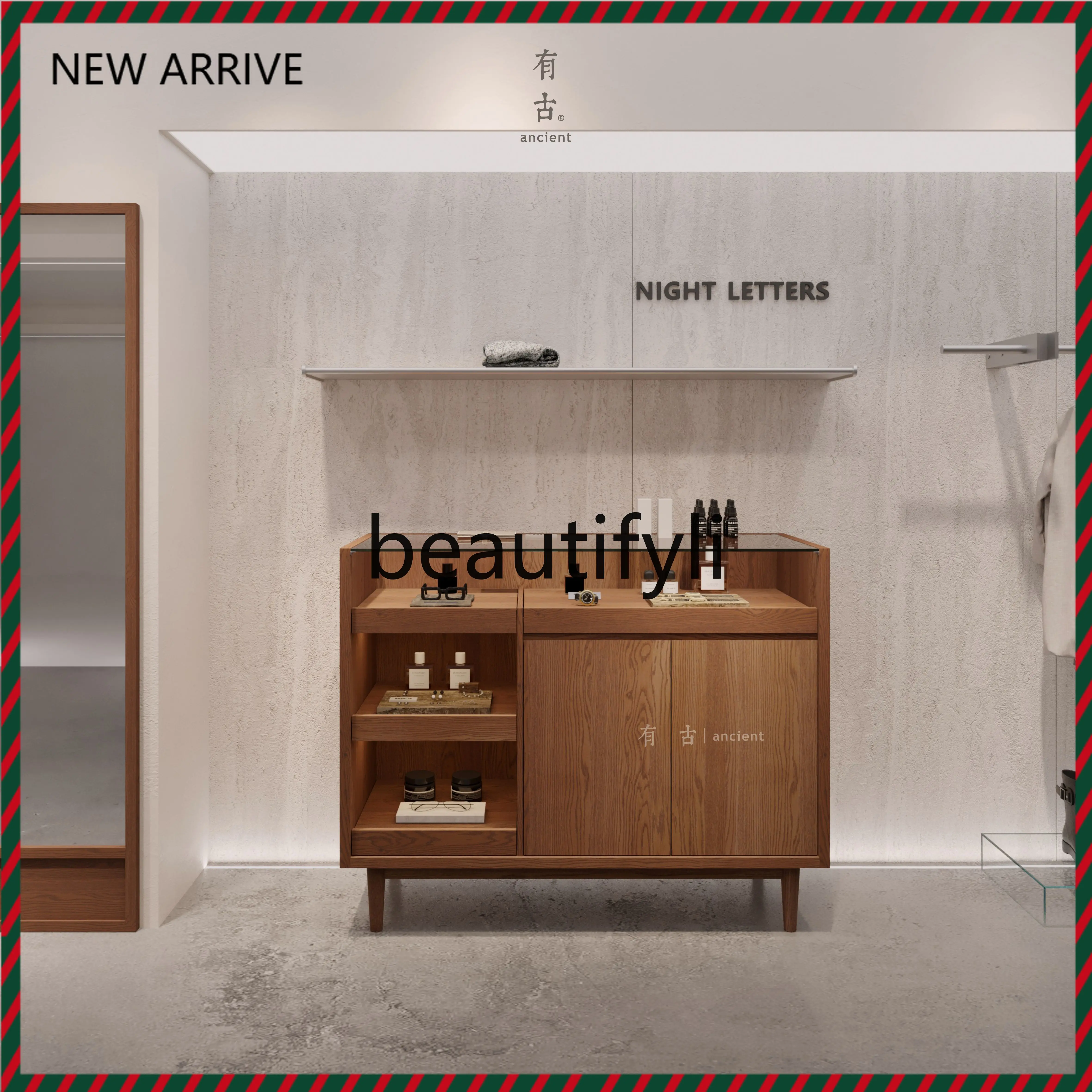 

D2520 Medieval display side cabinet, locker, jewelry ornament integrated display cabinet