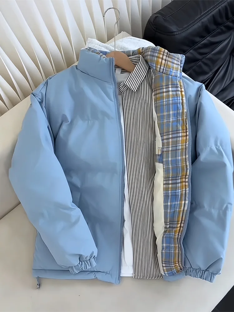 

Cleanfit контрастного цвета в клетку, хлопковое пальто Jaet ex Winter с воротником-стойкой, хлопковое пальто для пар