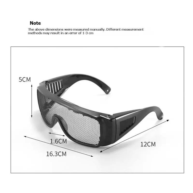 FULL-Impact Resistant Safety Goggles Wire Mesh Lens Eye Protector Goggles Versatile Portable Steel Wire Mesh Safety Glasses