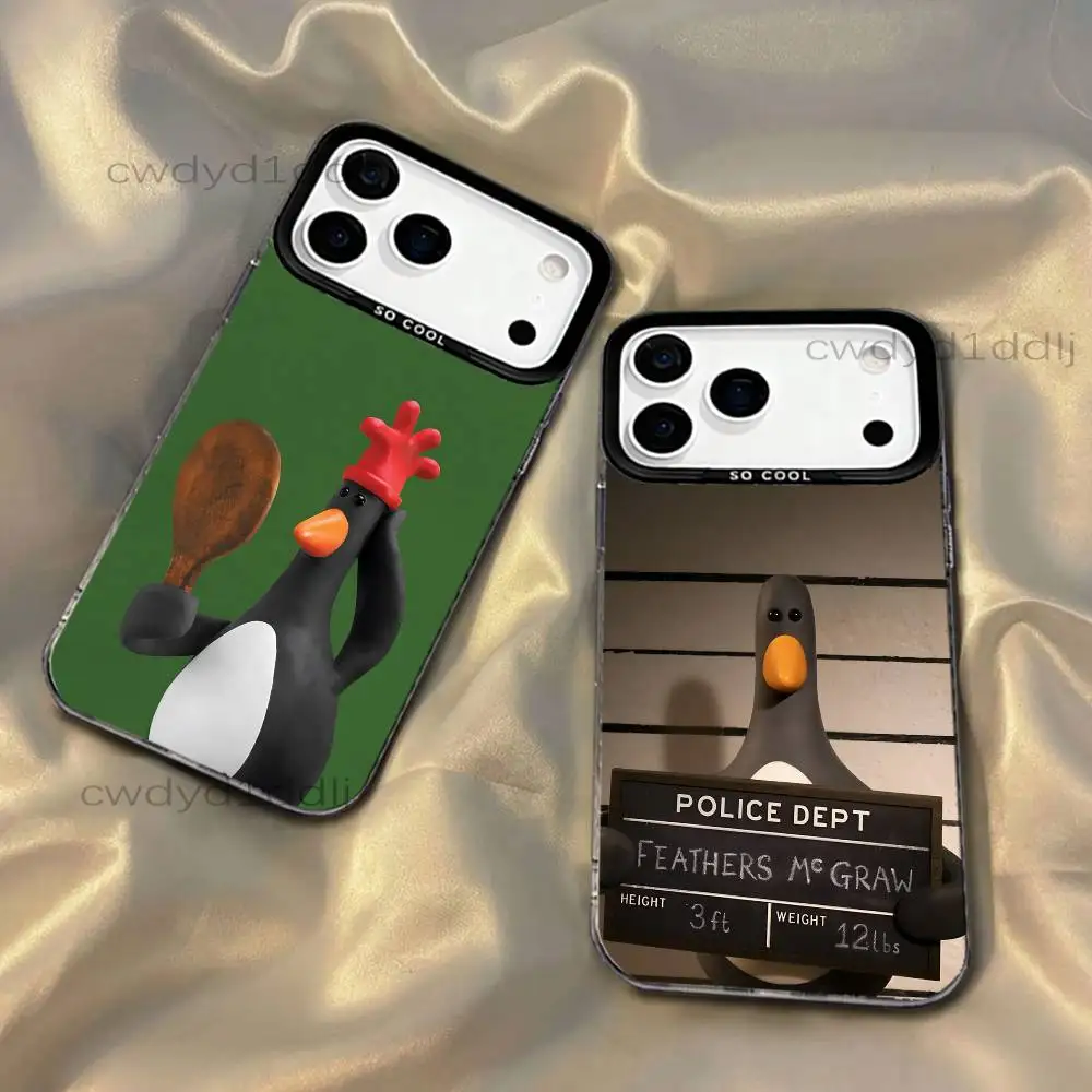 

Funny F-Feathers McGraw Phone Case For iPhone 17,16,15,14,13,12,X,8,Pro,Max,Plus,SE4,Air,Mini HD Black IMD Matte