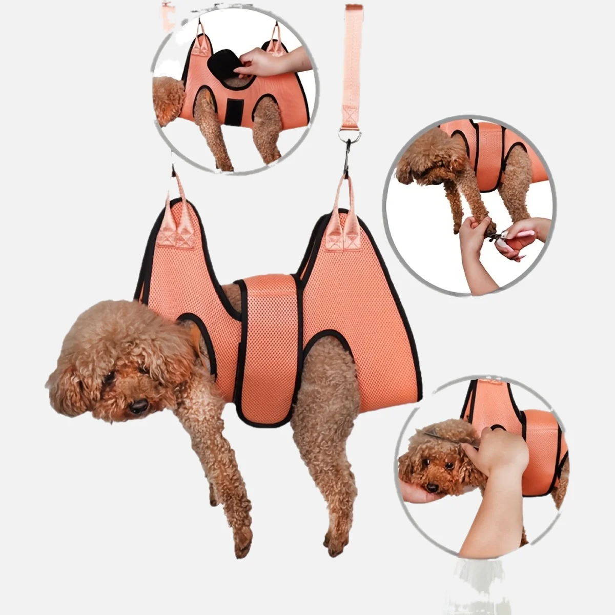 

1pc Pet Grooming Hammock Cat Dog Nail Cutting Fixer Hook Type Anti Scratch Cat And Dog Hanging Bag ﻿In Stocks