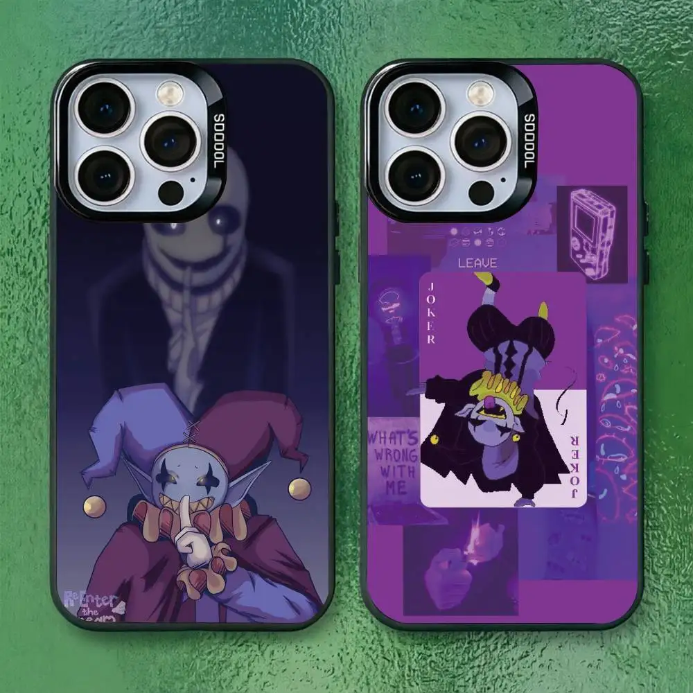 

Jevil Deltarune Game Phone Case For iPhone 17,16,15,14,13,12,11 Plus,Pro Max,XS,Colorful Silver Phone case Funda Cover