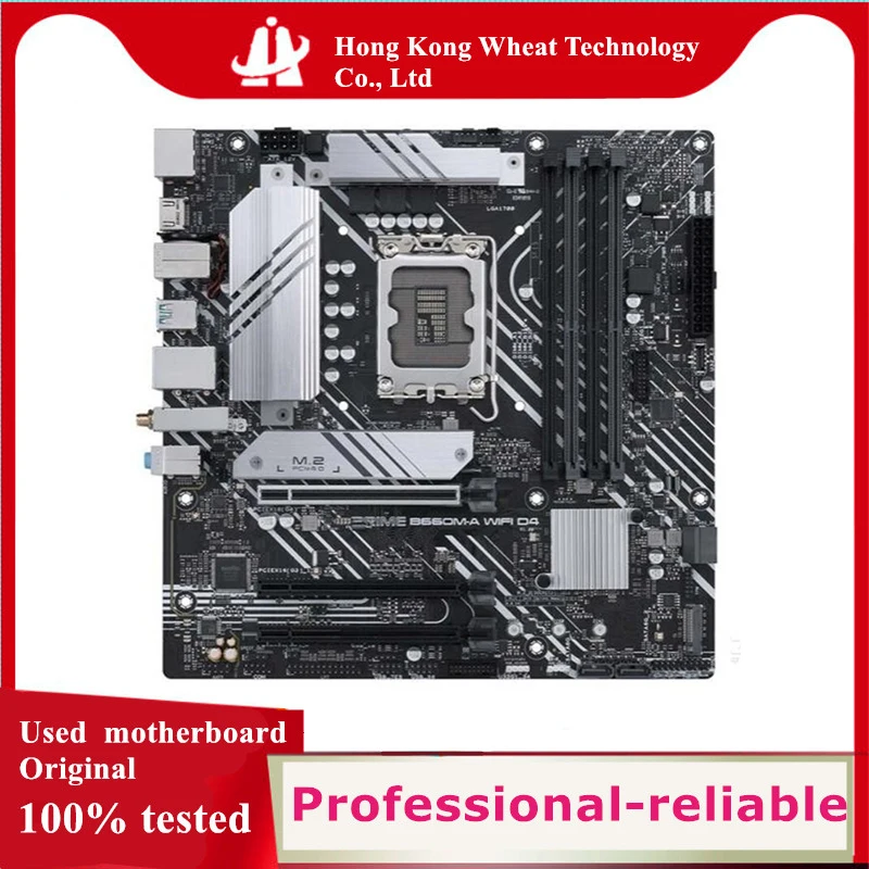 For Intel B660 PRIME B660M-A WIFI D4 motherboard Used original 1700 LGA1700 DDR4 128GB M.2 SATA3 Desktop Mainboard