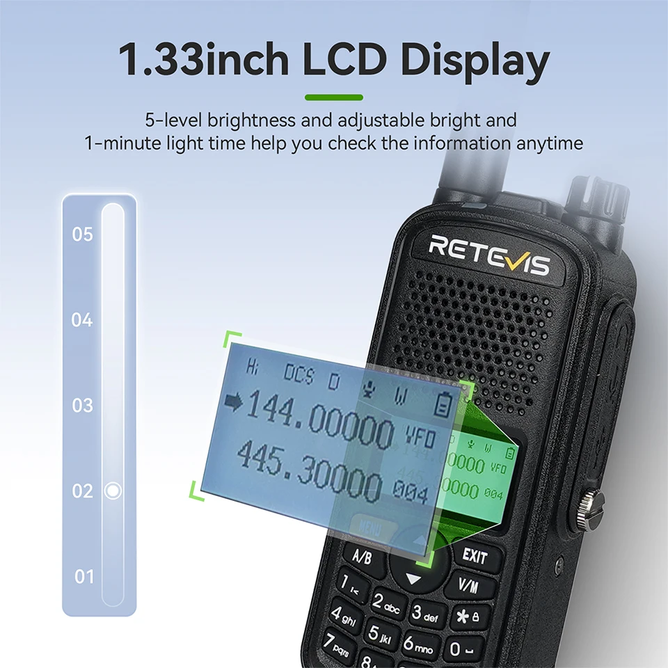 Retevis A61 Walkie Talkie GPS AM FM Long Range Kommunikation Amateurfunk IP67 Wasserdichtes Zwei-Wege-Radio Amateur Transceiver Camping – Detail 6
