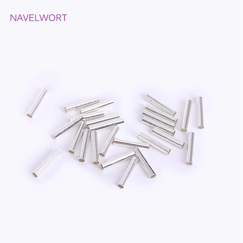 Perles de tube en laiton plaqué or 18 carats, perles d\'espacement pour bijoux exécutifs, perles de tube lisses, bricolage, matériel de bijoux, vente