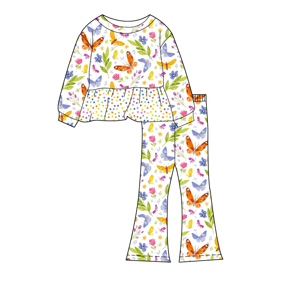 Children's Halloween Ghost Pajamas Set Boutique Style Boy Girl Matching Christmas Gingerbread Man Sleepwear Outfit