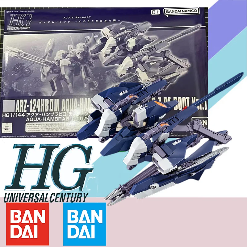 

Bandai Original 1/144 HG UNIVERSALCENTURY Pb Limit ARZ0124HB2M AQUA-HAMBRABI 2 TITANS Anime Action Figure Assembly Model Kit Toy