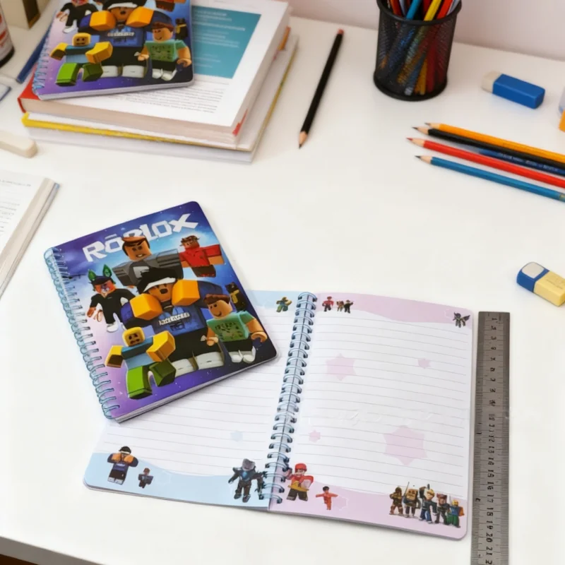    40 pagina's Roblox Coil Notebook Cartoon Virtuele wereld Games Patroon Student Briefpapierbenodigdheden Kantoor Kladblok Geschenken