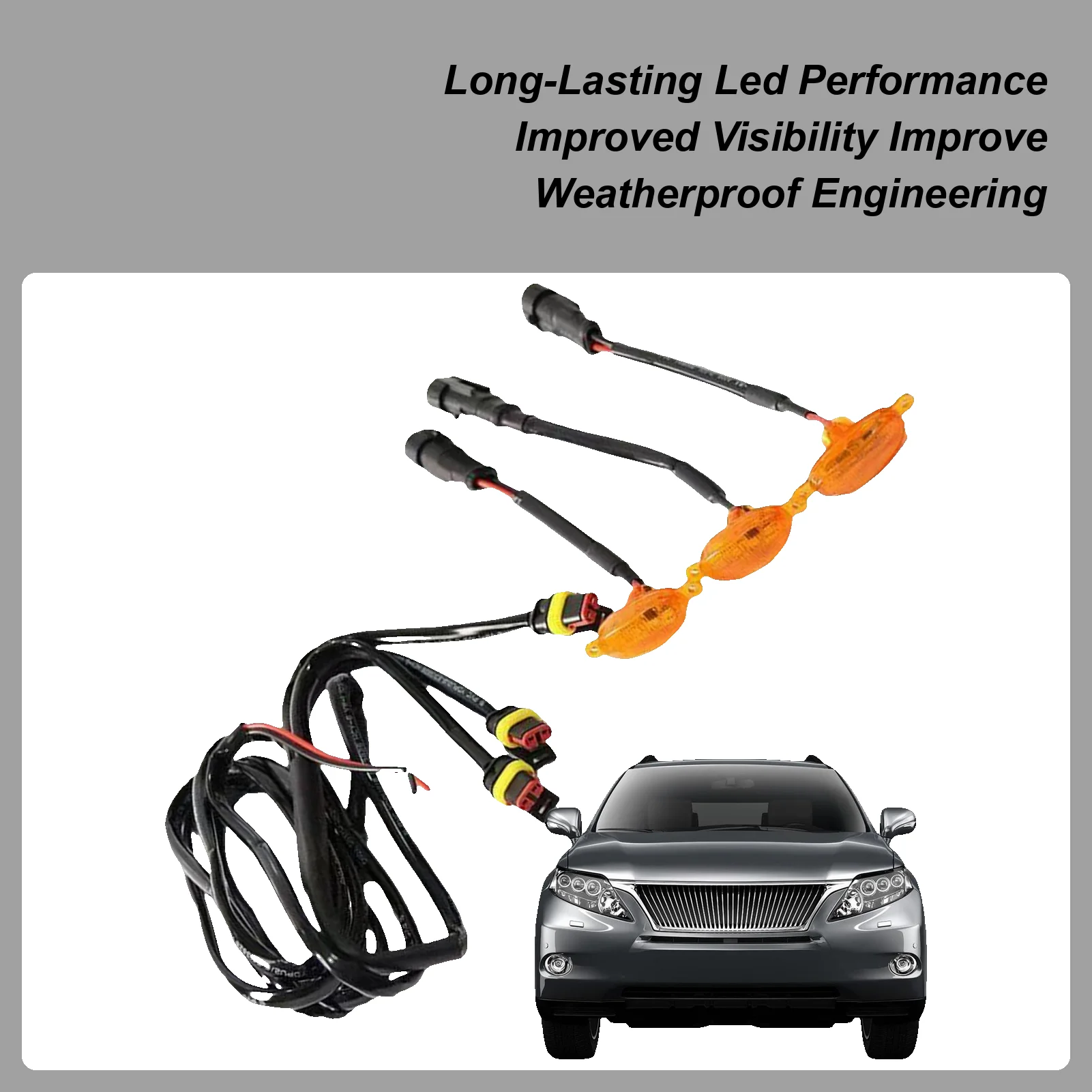 

For Ford F-150 Car Grille Lights Waterproof Exterior Decoration Hood Grille Lights Bright For Car For Camping Travel Commuting