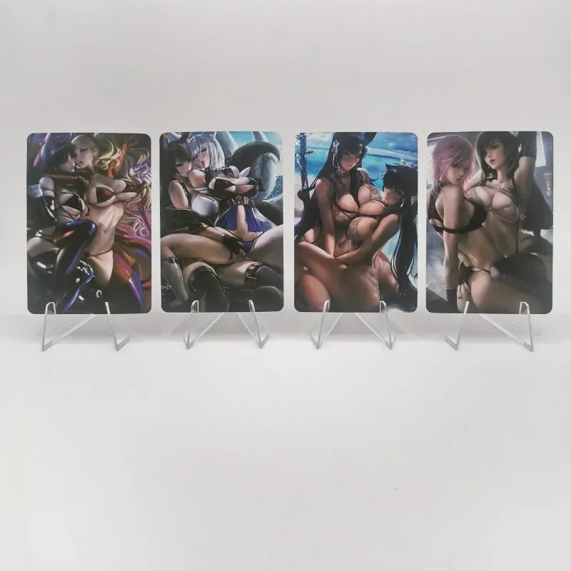 18PCS/Set Sexy Anime Girl Card Tifa D.Va Ahri Lisa Jean Anne Takamaki Emilia Ada Wong Atago Game Collection Cards Gift