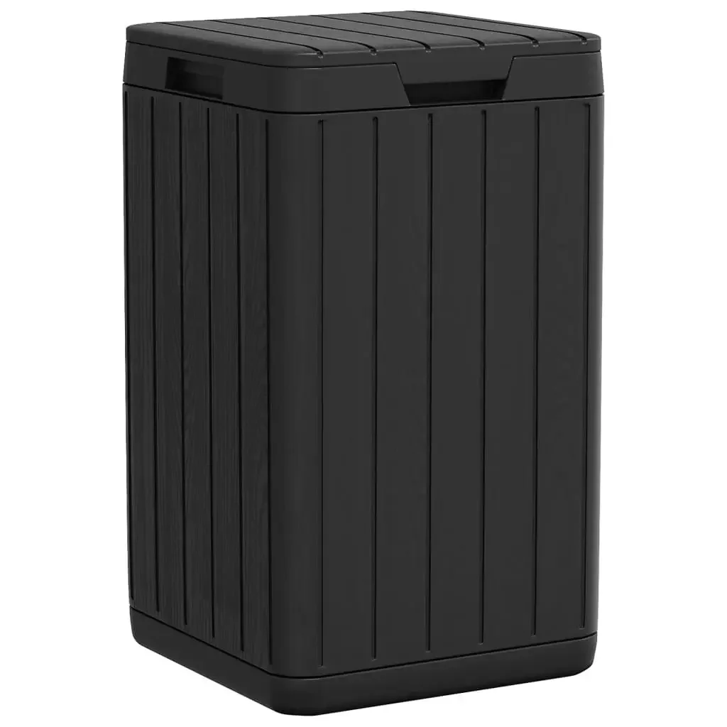 Outdoor Garbage Bin 21.1 Gallon Waste Container, Imitation Wood Texture PP Trash Can with Lid for Garden, Patio, and Backyard, 1