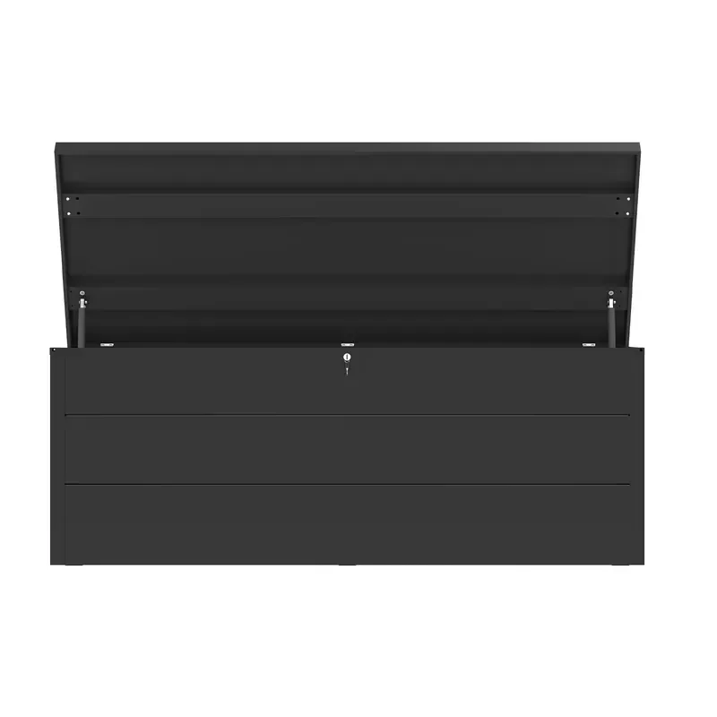 Large Galvanized Steel Outdoor Storage Shed Waterproof Garden Tool Box Eco Friendly Pad Container For Toys Mats High Capacity
