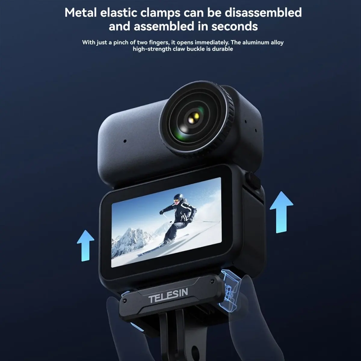 Aksesori Kamera Aksi Adaptor Dua Cakar Magnetik untuk Adaptor Aksesori Kamera Nano Port Universal