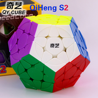 QiYi MoFangGe QiHengS2 Megamin 3x3 Dodecahedron Cubes Stickerless Magic Puzzle 12 Faces Magico Cubo Professional Educational Toy