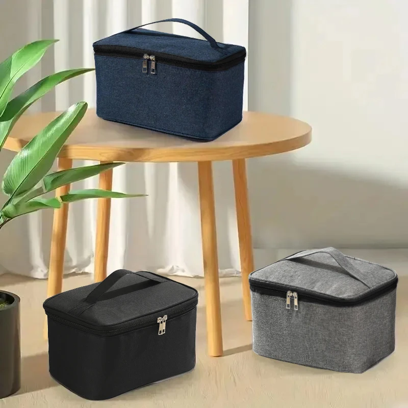 1pc Business Trip Men\'s Toiletry Bag Double Layer Large Capacity Cosmetic Bag Oxford Cloth Storage Bag Portable Handbag