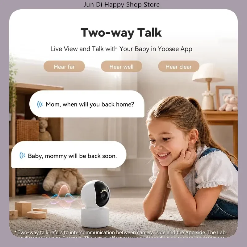 256GB SD Onvif Two-way Audio Full Color Night Vision Auto Tracking WiFi6 360° 3MP 2K AI Security Camera Yoosee B31-S