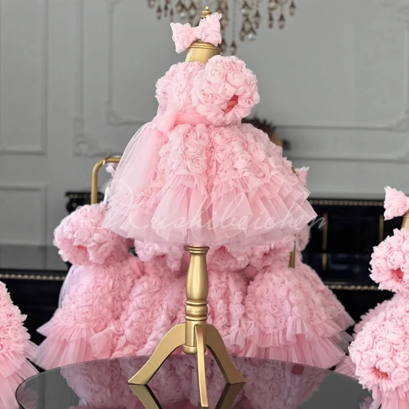 

Платье принцессы с объемными рукавами для девочек, милая милая пышная тюлевая юбка с цветочным принтом, стильное вечернее платье на Хэллоуин