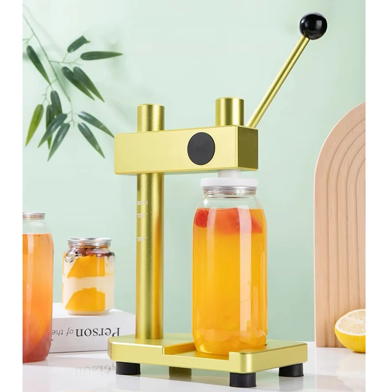 Mesin Penyegel Kaleng Minuman Manual dengan Tutup untuk Kaleng Hewan Peliharaan