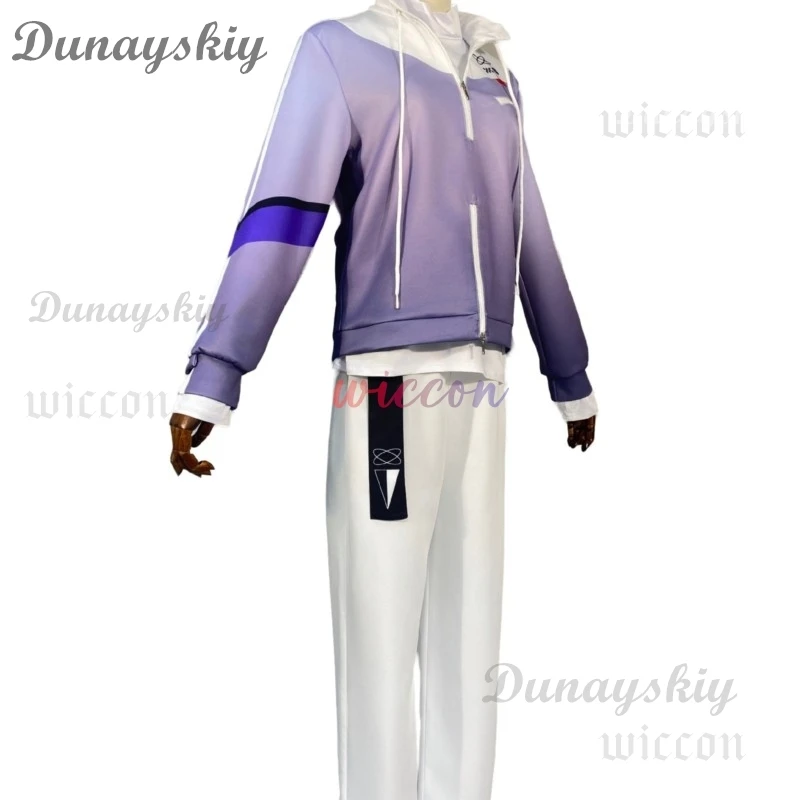 الظاهري YouTuber أنيمي NIJISANJI Kenmochi Toya تأثيري حلي رياضية هوديس البلوز شعر مستعار الكبار رجل اليومية حفلة البدلة