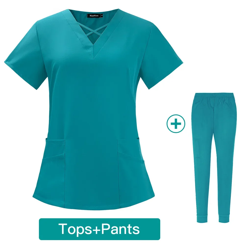 Uniformes médicaux pour femmes, ensembles de gommages pour médecins, accessoires pour infirmières chirurgicales, hôpital, clinique dentaire, beauté, Spa, laboratoire, vêtements de travail
