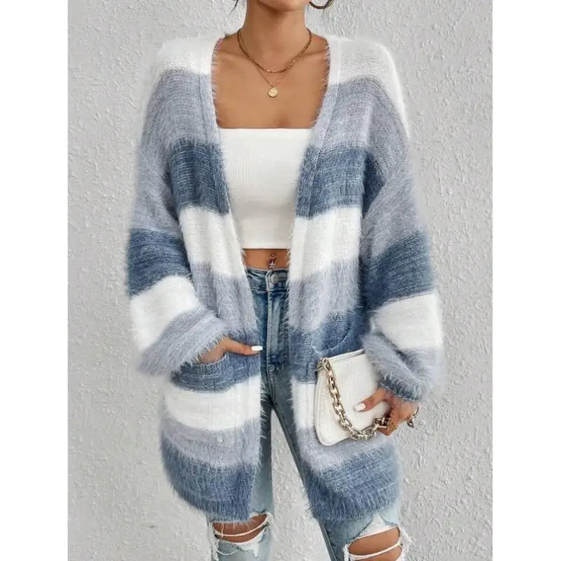 Nowa długa dzianinowa narzutka P 499 z odkrytymi ramionami, rozpinana z przodu, dla kobiet, Ci Walk Coolmax Fiber Nine Sve Collar