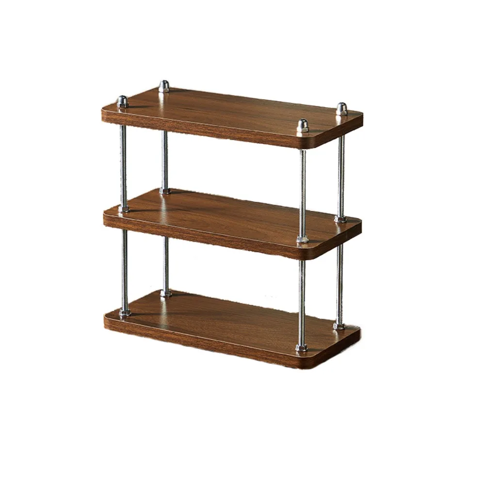 

Sturdy Vintage Wooden Storage Rack Thickened 3-Tier Cup Storage Rack Minimalist Convenient Display Shelf Desktop Organizer
