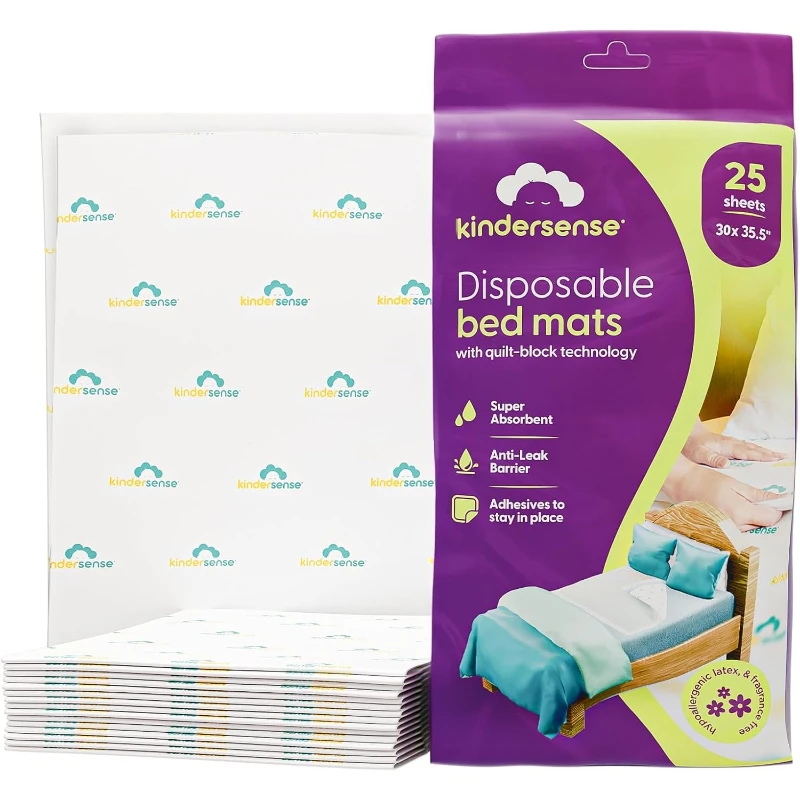 

КиндерСенс ® Сверхвпитывающие одноразовые подушечки для приучения к горшку 36 x 30 дюймов (25 шт.) — коврик для недержания к постели и защита матраса