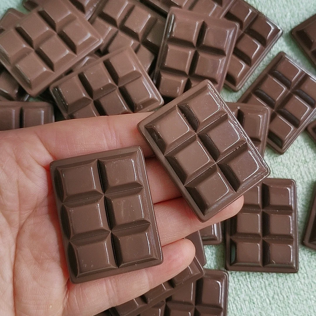 Miniature Chocolate Candy Bar Resin Flat Back Cabochon Sweet Food Art Supply DIY Craft Charm Decoration
