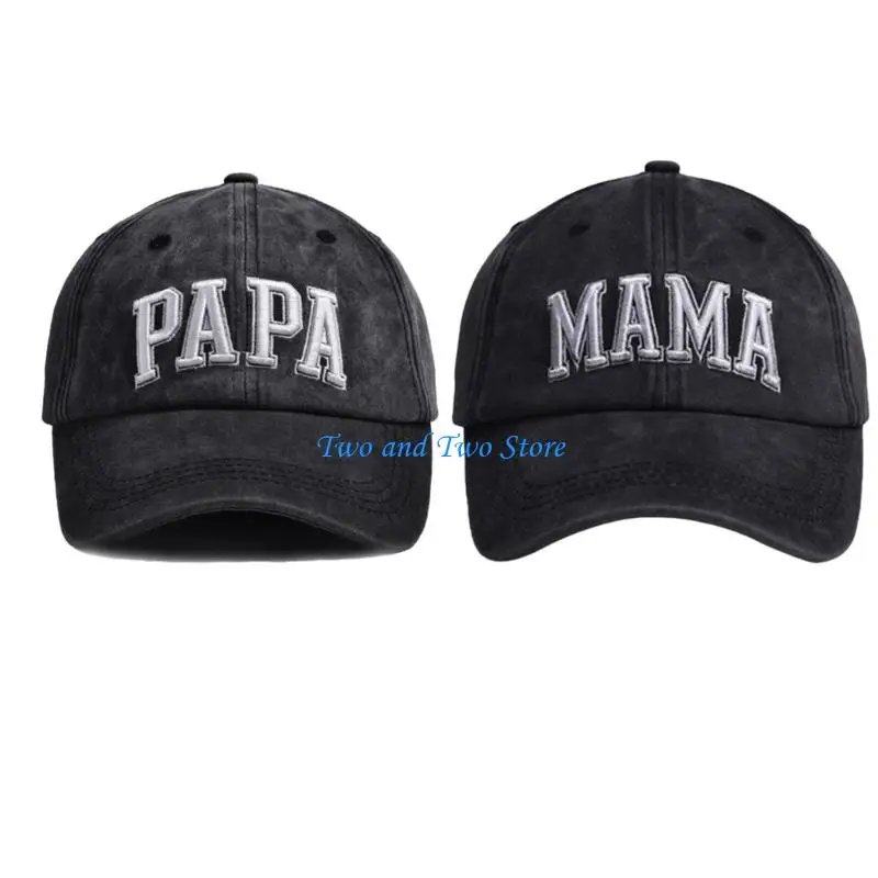 HX6F Family Matching Baseball Hats Pack Of 3 Cotton Blend Fabric Trendy Unisex Styles