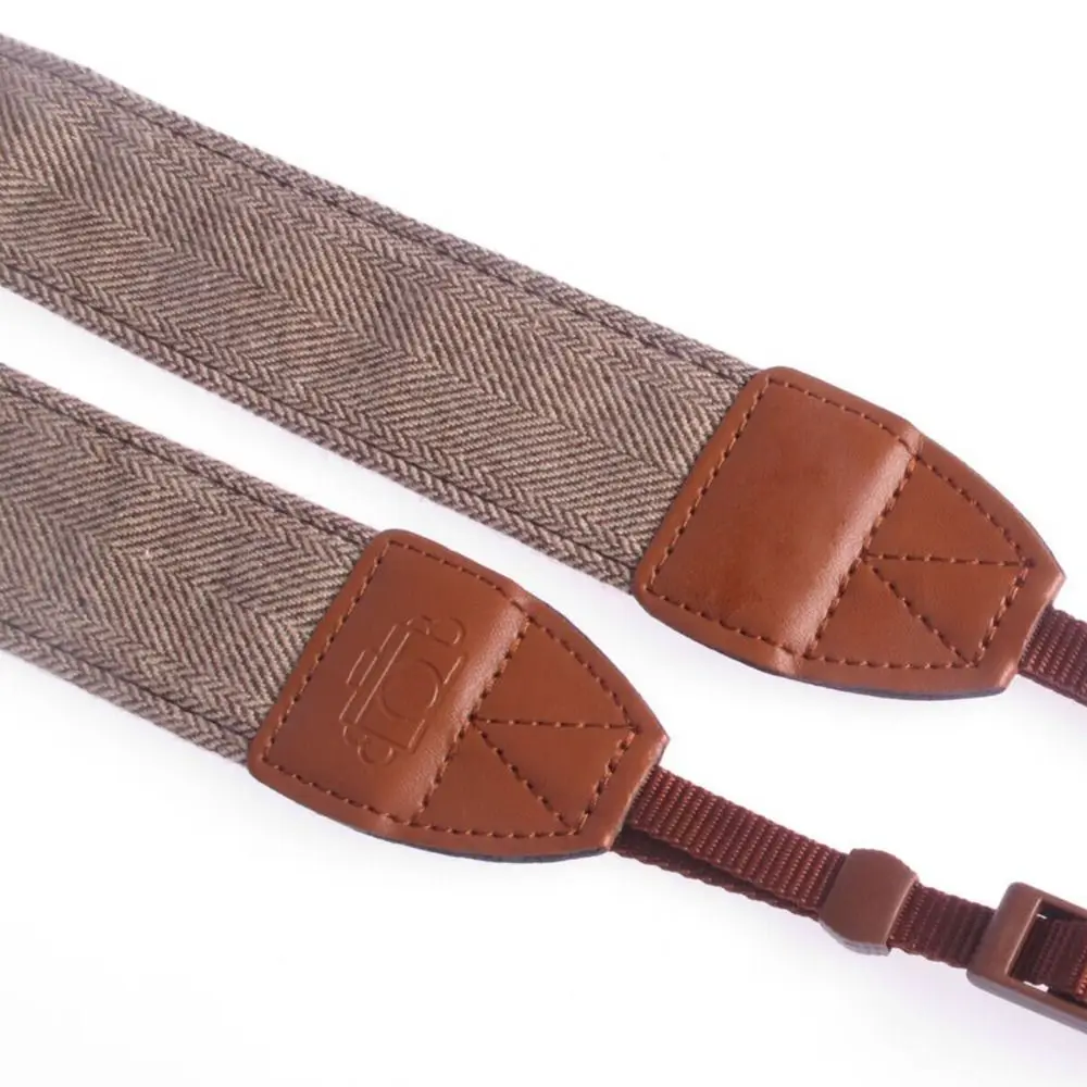 Universal Cotton Leather Camera Strap SLR DSLR Adjustable Shoulder Neck Belt Camera Accessories Camera Belt for Sony/Nikon/Canon