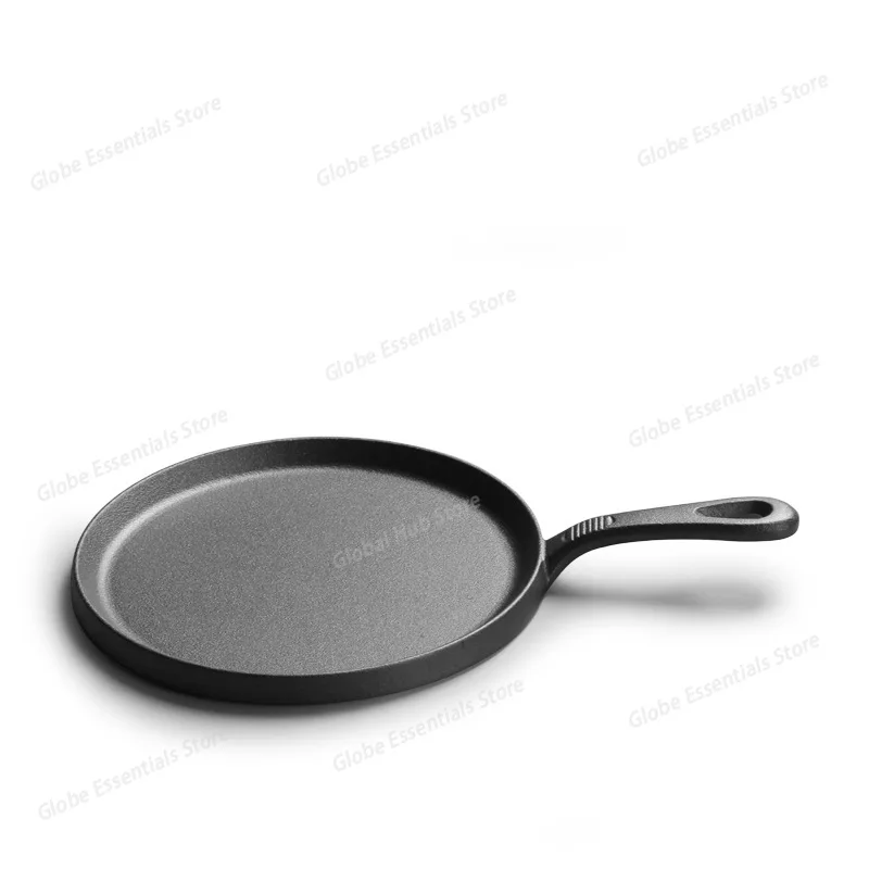 Non-Stick Pan Iron Round Griddle Non-Stick Crepe Pan for Pancake Egg Omelette Frying Gas Cooker Cookware 25cm diameter