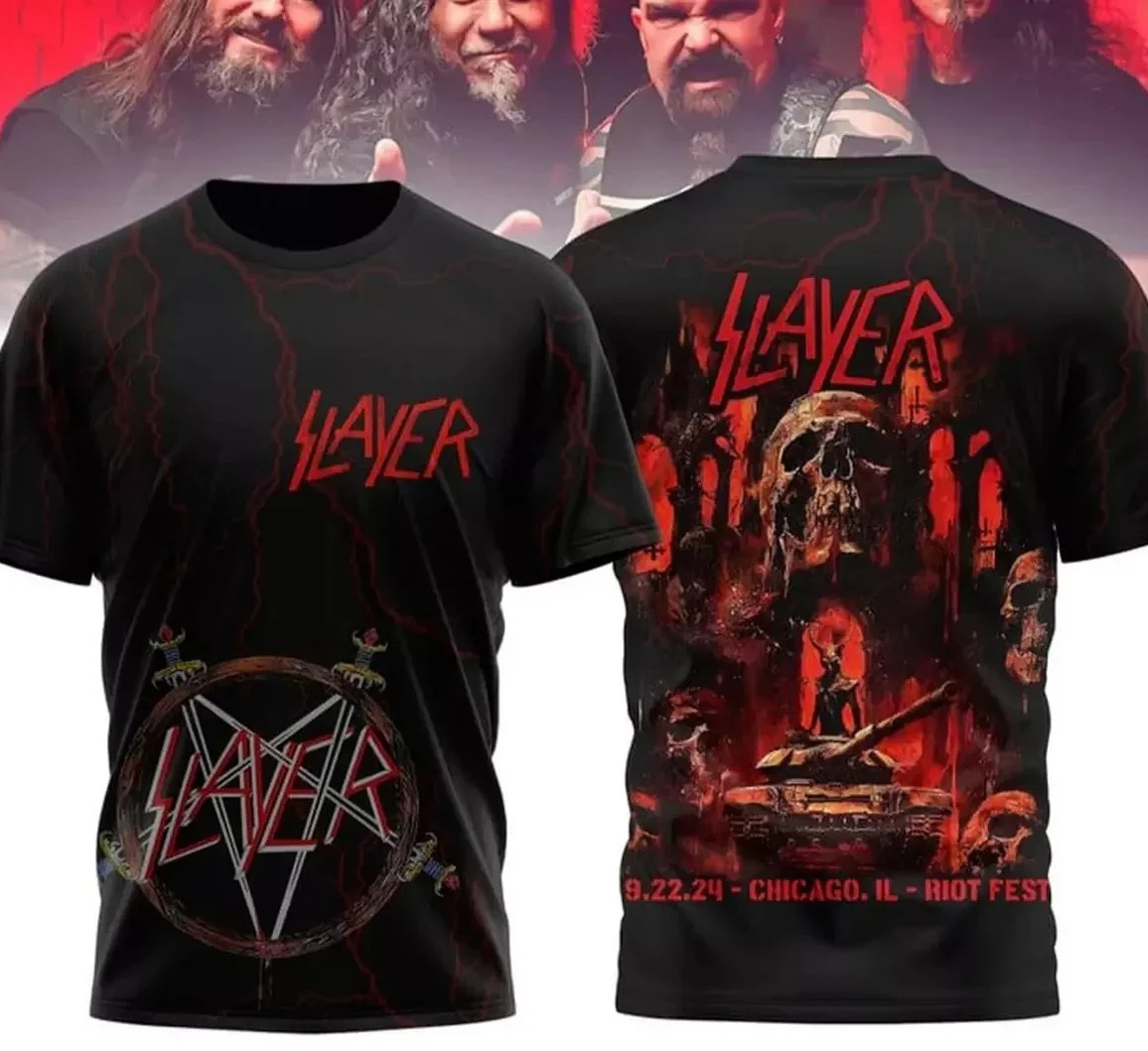 New 2026 Pop Metal Rock Band 3D Printed T-shirt Men's Hip Hop Style Street Harajuku Fashion Short Sleeve Top Men's Wear