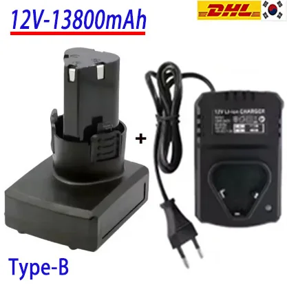 

100%.New.Universal 12V 13800mAh Rechargeable Li-ion Lithium Battery For Power Tools Electric drill Electric Screwdriver Battery