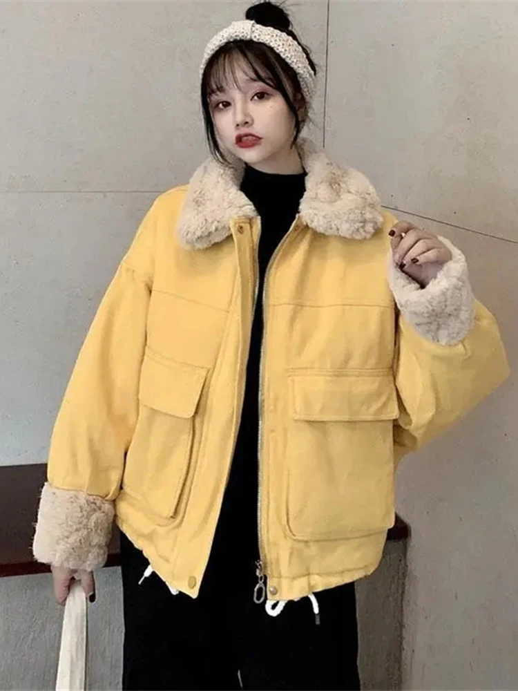 New Jackets for Women Thick Warm Parkas Oversized Double Sided Coat 2025 Korean Fashion Casual Loose Zip Up Jackets Coat Women