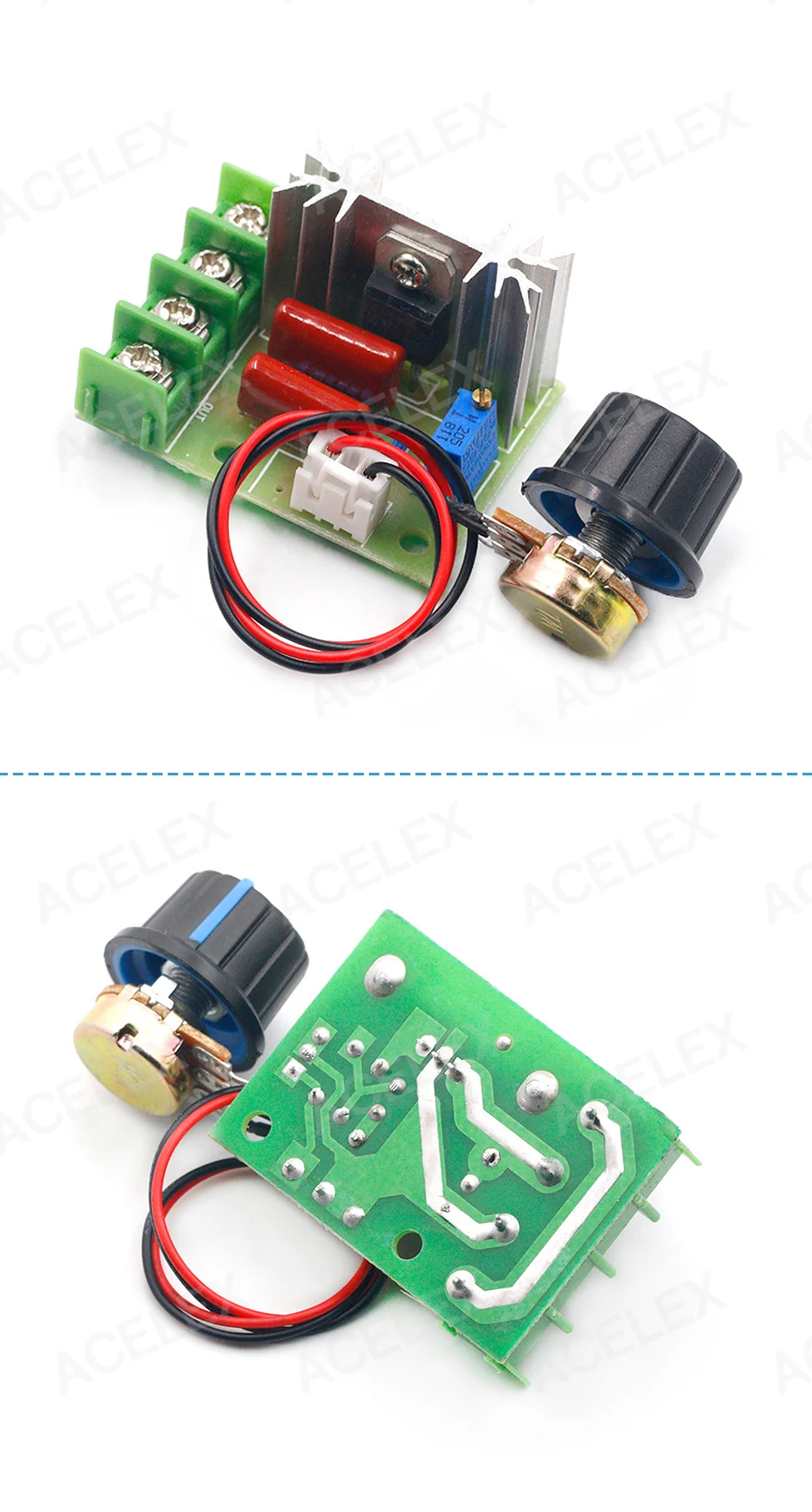 AC 220V 2000W High Power SCR Voltage Regulator Dimming Dimmers Motor Speed Controller Governor Module W/ Potentiometer