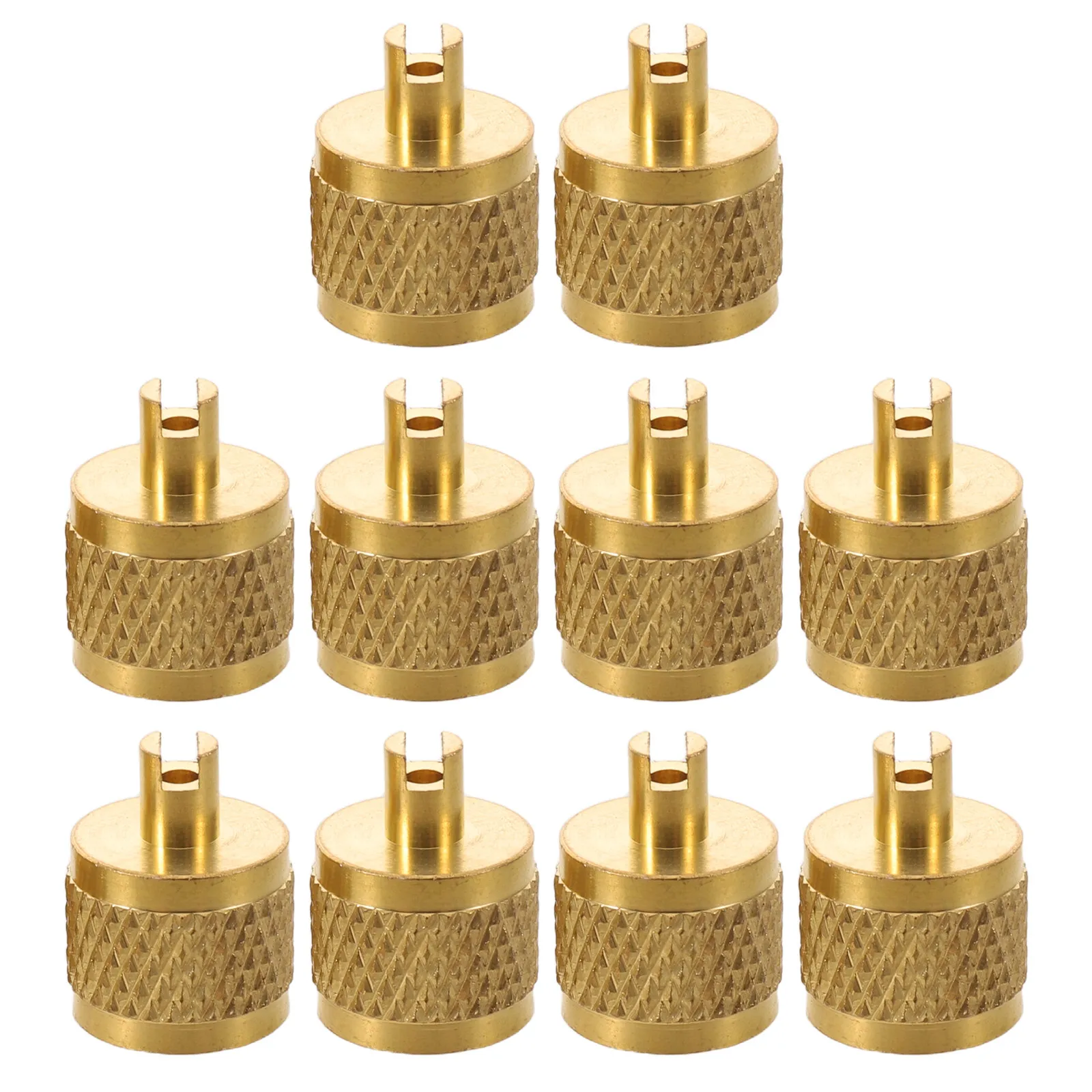 10 Pcs Refrigerant Charging Bonnet Ac Unit Valve Access for Hvac Core Remover 1/4
