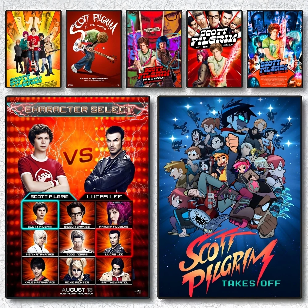 

Vintage Movie Scott Pilgrim VS The World Poster Holiday Gifts Designed For Home Restaurant Office Space Corridor Wall Art